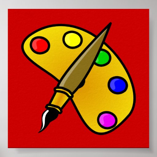 1194983991962367982paint.svg Artist palette colour Posters