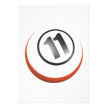 11 Ball Personalized Invites