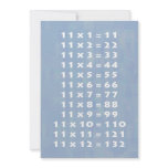#11 Times Table Collectible Card Personalized Invitation