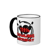 11th  Bowling Birthday Mugs
