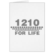 1210 For Life -Turntable DJ Deck Music Disc Jockey Card