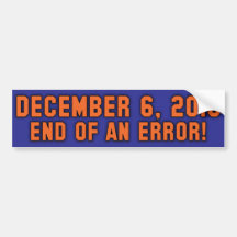 12.6.10 - End of an Error! - Coach M is FIRED! Bumper Stickers