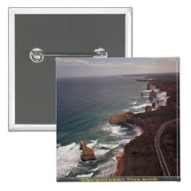 12 Apostles rock formation, Victoria, Australia Pinback Buttons