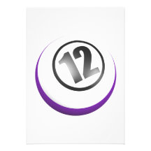 12 Ball Personalized Invites