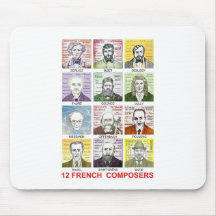 12 compositeurs français tapis de souris