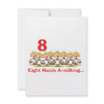 12 days eight maids a-milking personalized announcements