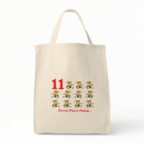 12 days eleven pipers piping canvas bag