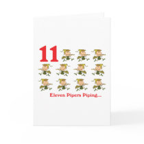 12 days eleven pipers piping card