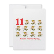 12 days eleven pipers piping invite