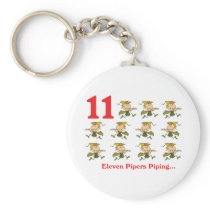 12 days eleven pipers piping key chain