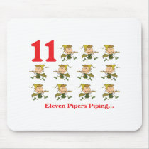 12 days eleven pipers piping mousepads