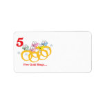 12 days five gold rings address label