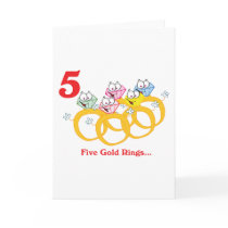 12 days five gold rings cards