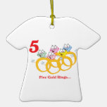 12 days five gold rings ornament