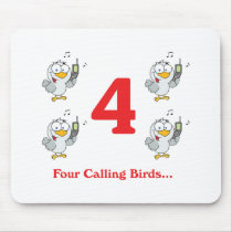 12 days four calling birds mouse pads