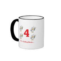12 days four calling birds coffee mugs