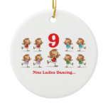 12 days nine ladies dancing ornament