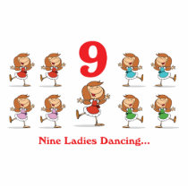 12 days nine ladies dancing photo sculpture