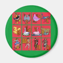 12 Days of Christmas T-shirts, Apparel, Gifts Refrigerator Magnet