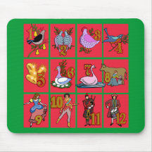 12 Days of Christmas T-shirts, Apparel, Gifts Mouse Pad