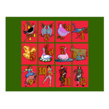 12 Days of Christmas T-shirts, Apparel, Gifts Postcard