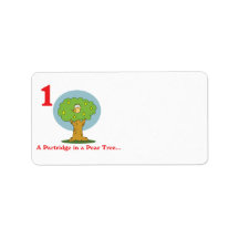 12 days partridge in a pear tree address label