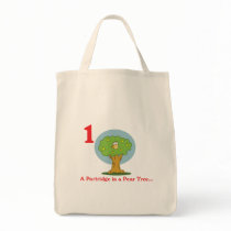 12 days partridge in a pear tree canvas bag