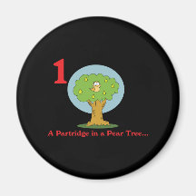 12 days partridge in a pear tree fridge magnet
