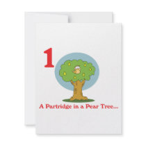 12 days partridge in a pear tree personalized invites