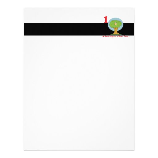 12 days partridge in a pear tree customized letterhead