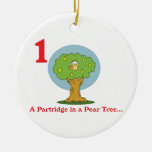 12 days partridge in a pear tree christmas ornaments