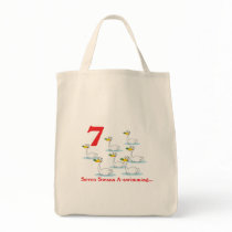 12 days seven swans a-swimming canvas bag