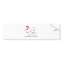 12 days seven swans a-swimming bumper sticker