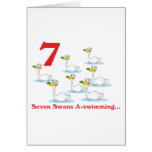 12 days seven swans a-swimming card