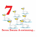 12 days seven swans a-swimming photo cutouts