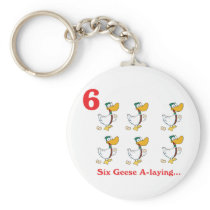 12 days six geese a-laying keychains
