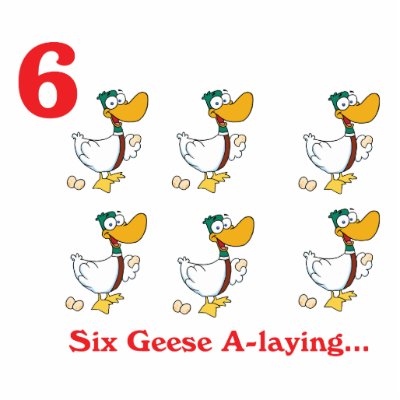 12 days six geese a-laying cut outs by doonidesigns