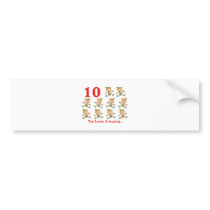 12 days ten lords a-leaping bumper stickers