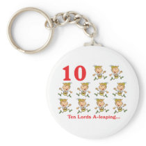 12 days ten lords a-leaping keychain
