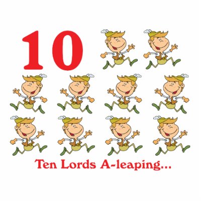 12 days ten lords a-leaping cut outs by doonidesigns