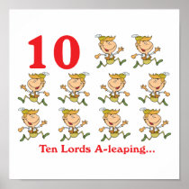 12 days ten lords a-leaping posters
