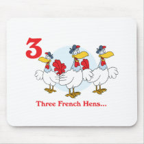 12 days three french hens mouse pad