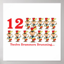 12 days twelve drummers drumming posters