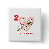12 days two turtle doves buttons