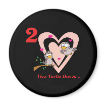 12 days two turtle doves refrigerator magnet