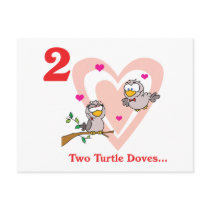 12 days two turtle doves postcard