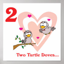12 days two turtle doves print