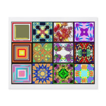 12 Different Tea Bag Tiles - Origami Folding Full Colour Flyer