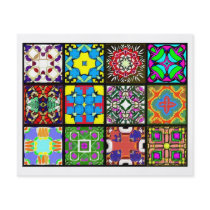 12 Different Tea Bag Tiles - Origami Folding Custom Flyer