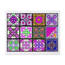 12 Different Tea Bag Tiles - Origami Folding Full Colour Flyer